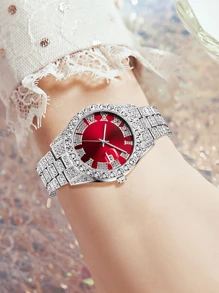 3 Pieces/Set Of Personalized Handsome Pointer Men's Quartz Watch Set, 1 Watch + 2 Jewelry Sets, Fashionable Men's Selected Watch Set, Suitable For Year-Round Wear - Silver - View 5