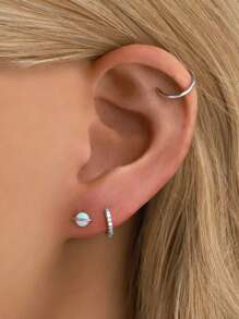 IN Z 1 Piece Of 925 Sterling Silver Australian Earrings | Hypoallergenic Earrings | Male And Female Earrings