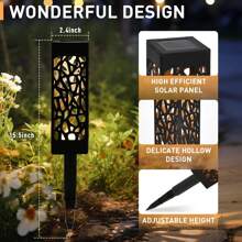 1 件暖光太阳能灯 LED 灯户外花园装饰太阳能户外灯路径装饰灯太阳能装饰品户外花园庭院露台走道车道室外装饰
