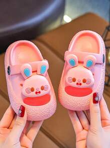 Girls Cute EVA Hole Shoes Cartoon 2 In 1 Summer Soft Bottom Lightweight And Fashionable Hole Shoes - Pink - View 5