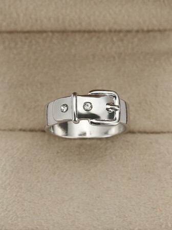 1pc Fashionable Unique Creative Belt Buckle Ring Design, Suitable For Daily, Banquet, Party, Gift For Women
