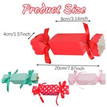 10个迷你礼盒，带丝带，小巧红色、粉色、绿色纸质糖果盒，心形图案，小型礼品包装盒，适用于婚礼、生日、迎婴派对、周年纪念派对回礼