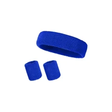 (3件套) 男女运动腕带头带组合套装，2个腕带和1个头带，适用于跑步、篮球、网球、瑜伽、健身房，透气毛巾布运动带，可吸收水分和汗水。健身房健身腕带配件 - 彩色 - 查看 14