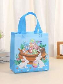 8 件防水无纺布复活节彩蛋兔子礼品袋 - 彩色 - 查看 7