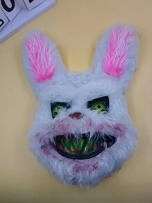 1 pieza Máscara facial de peluche con cara de oso famoso en internet, máscara de peluche de conejo animal lindo para fiesta de Halloween, mascarada