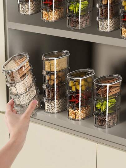 1 件装高端多层香料收纳盒、香草和调味品收纳盒，适用于家庭厨房