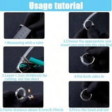 热缩保护管，透明保护管，带可调节圆形保护套，用于项链扣，保护刮伤衣服和头发，适用于开口戒指、鞋带、细手链，保护