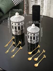 1 件陶瓷罐适用于家庭、餐厅、厨房储藏，适用于谷物、干果、糖果、饼干、面包、户外、婚礼、派对、礼物、生日、圣诞节