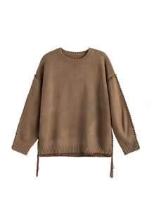 Handmade Heavy-Knit Men's Sweater In Autumn And Winter Couples Knitwear