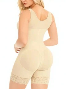 Faja Colombianas Shapewear For Women Tummy Control Post Surgery Full Body Shaper Butt Lifter With Zipper Crotch Skimsbodysuits Solleonnewfajascurve Elegant Figure Faja Melibelt Bodysuitfajashaper - 米色 - 查看 2