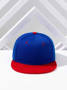 1 stuk Unisex Two-Tone Flat Bill Plain Trucker Baseball Cap, Hip-Hop Zonnehoed