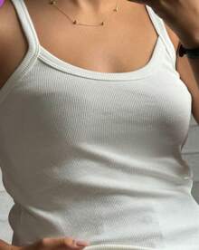 Casual Summer Strappy Tank Top - White - View 1