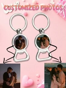 1 Piece - Craftsmanship Customized Multifunctional Bottle Opener Keychain, Can Be Customized With Exclusive License Plate, Showing Unique Personalized, With Personalized Bottle Opener Chain, Showing Exquisite Craftsmanship - Multicolor - View 1