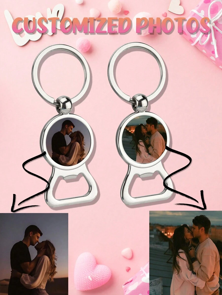 1 Piece - Craftsmanship Customized Multifunctional Bottle Opener Keychain, Can Be Customized With Exclusive License Plate, Showing Unique Personalized, With Personalized Bottle Opener Chain, Showing Exquisite Craftsmanship - Multicolor - View 1