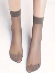 10/20 Pairs Sheer Color Transparent Socks, Comfortable Breathable Short Socks, Women's Sock And Over-The-Knee Socks - Multicolor - View 6