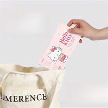 Sanrio Hello Kitty 50 stuks vuilniszakken voor in de auto en op het bureau, leuke, creatieve roze vuilniszakken, wegwerpbare plastic vuilniszakken, draagbare vuilniszakken voor in de auto, geschikt voor op reis en buitengebruik.