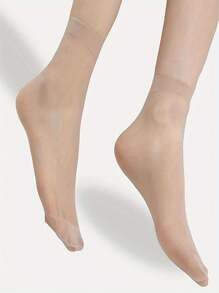 10/20 Pairs Sheer Color Transparent Socks, Comfortable Breathable Short Socks, Women's Sock And Over-The-Knee Socks - Multicolor - View 9