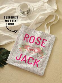 1 件定制帆布袋，独特设计（照片、风景、插图），可折叠，容量大，轻便，时尚，个性化手提包、单肩包、休闲购物袋 - 彩色 - 查看 1