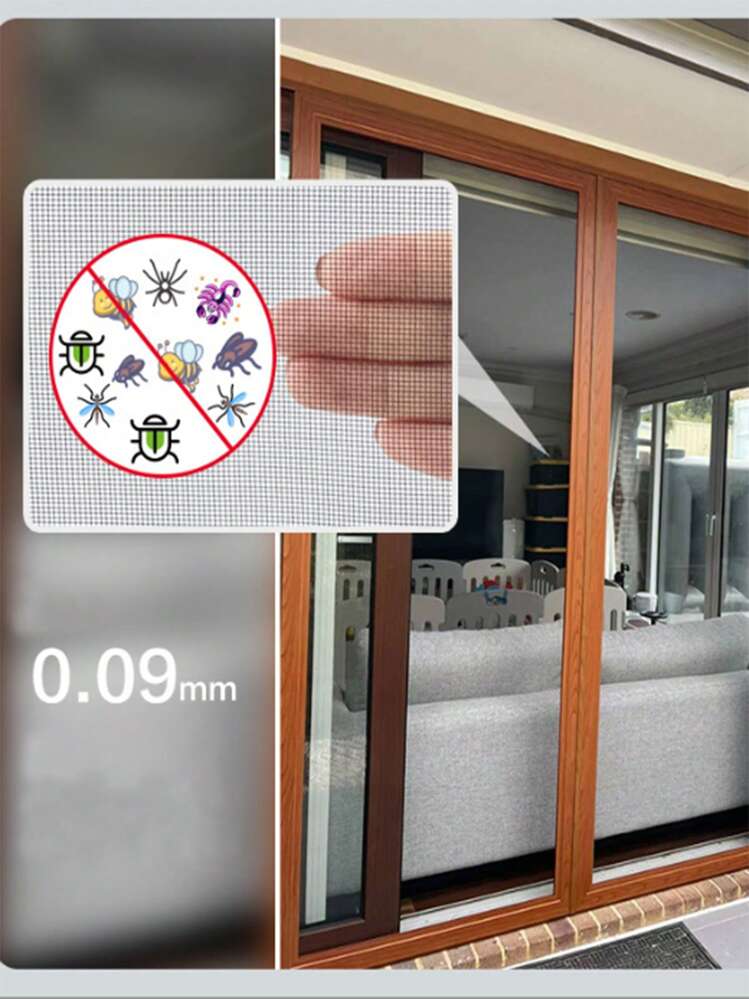 Anti-Mosquito & Pet Resistant Nylon Mesh Net, Breathable Sun Shading For Outdoor, Swimming Pool, Easy To Cut - White - View 5