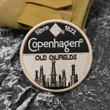 Embroidered Patch With Merrow Border, Sewable Applique And Label For Clothing And Backpack Accessories - Black and White - View 15