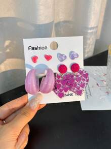 8 chiếc hoa tai trang trí hình trái tim và hoa Valentine - trái cam - Xem 6