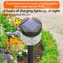 1 pieza/2 piezas/4 piezas Luces de sendero solares, luces RGB impermeables IP66, luces de paisaje de ensueño, luces decorativas de jardín, iluminación de paisaje impermeable, lámparas de atmósfera, funciona con energía solar sin necesidad de electricidad, talla grande de 12 horas de iluminación continua