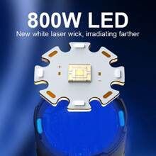 8000000LM Super Powerful Flashlight 800W Rechargeable Torch Light 3500 Meters High Power LED Flashlights Waterptoof Lantern - Black - View 4