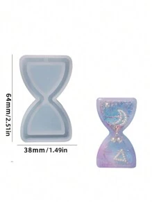 1 Set Of 2 Pcs Flowing Sand Bottle Crystal Epoxy Resin Craft Mold DIY Keychain Pendant Jewelry Silicone Mold Making - Hourglass Drift Bottle Mold - View 10