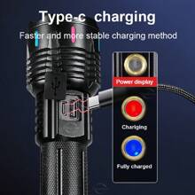 8000000LM Super Powerful Flashlight 800W Rechargeable Torch Light 3500 Meters High Power LED Flashlights Waterptoof Lantern - Black - View 9