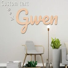 1 pièce Plaque personnalisée en bois avec nom personnalisé, bois double épais, style traditionnel, montage mural, sans alimentation requise, personnalisable, décoration unique pour chambre à coucher, salon, hôtel, bar. Cadeau de printemps, anniversaire, Saint-Valentin, remise de diplôme, artisanal et cadeau - Nude - Voir 4