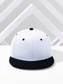 1 stuk Unisex Two-Tone Flat Bill Plain Trucker Baseball Cap, Hip-Hop Zonnehoed