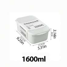 1 件冰箱食品冷藏储物盒、食品保鲜盒、带盖 PP 材质、蔬菜沙拉储物盒、冰箱水果冷冻肉类保鲜盒、食品密封储物盒、午餐盒、托盘、厨房配件、食品储存、午餐盒、餐食准备、午餐盒、餐盘。 - 白色 - 查看 13