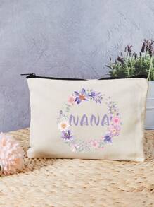 1 个化妆包，定制名称徽标化妆包，玫瑰红色心形手拿包，简单的爱，送给您的好朋友，为您的好朋友定制专属礼物可以根据您的独特设计定制，大容量化妆包，轻巧的拉链化妆包也非常适合零钱包、铅笔盒，非常适合购物、约会、度假、旅行、节日、派对或作为礼物，非常适合旅行、度假和户外探险 - 彩色 - 查看 1