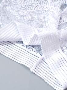 APRSEA 4 件装女士蕾丝半透明高腰时尚性感内裤舒适高弹力女士三角内裤内衣 - 彩色 - 查看 4