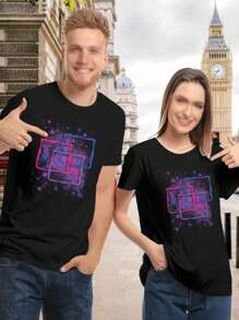 Subtle Bisexual Pride T-Shirts For Women LGBTQ+ Rainbow Shirts Gay Pride Apparel Lesbian Clothing - Black - View 1