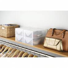 EstiloTendenciaWhitmor - 6362-2691-4 Caja De Zapatos Para Mujer Clear Vue Collection, Juego De 4Calidad PremiumVersióN Mejorada - Caja de zapatos para hombre (3 juegos) - Ver 3