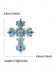 Trâm cài áo đính đá thời trang cho phụ nữ, trang phục, phụ kiện tiệc, quà tặng - Trâm chéo - Xem 8