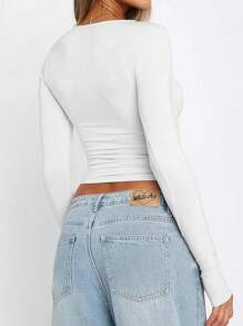 Cupid Love Valentine's Day Printed Casual Women's Long Sleeve Top Basic T-Shirt Outing Round Neck Pullover Street Clothing Valentine's Day Gift