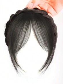 Vintage Braided Knit Wig Headband With Sideburns, Versatile & Cute Hair Hoop,Hairband,Hair Hoop Headbands Hair Accessories