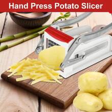 French Fry Cutter Stainless Steel Potato Chipper With 25/49Holes Blades Fast Cutting Manual Slicer Kitchen Vegetable Cutter