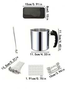 1 set smältskål för ljus, vaxkruka, verktyg och material för ljustillverkning, dekoration för rum, hem, restaurang, bröllop, födelsedag, årsdag