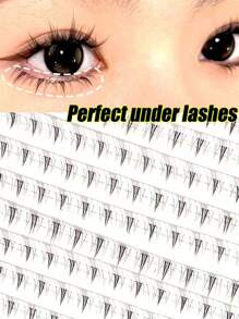 1 caja de pestañas postizas que parecen naturales - Banda transparente, estilo anime afilado apto para cosplay, reutilizable, ideal para principiantes
