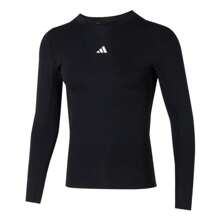 Adidas TF LS TEE 男裝 運動服跑步健身訓練打底上衣長袖T卹 JE6702 - 黑色 - 查看 1