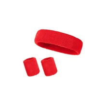 (3件套) 男女运动腕带头带组合套装，2个腕带和1个头带，适用于跑步、篮球、网球、瑜伽、健身房，透气毛巾布运动带，可吸收水分和汗水。健身房健身腕带配件 - 彩色 - 查看 17