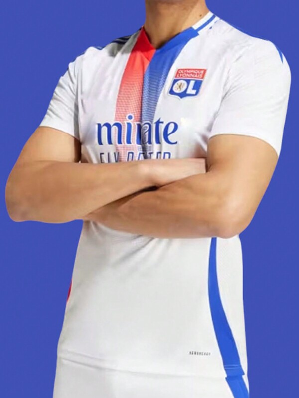 Conjunto de camiseta de fútbol adulto blanca Lyon 2024