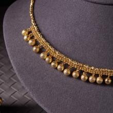 dazzdelic 2 件/4 件铜珠、珍珠链、流苏颈链项链手链耳环开口戒指套装，适合女士日常佩戴和派对 - 珠 流蘇 - 查看 8