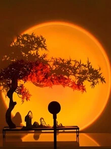 Sunset Light Projector, Sunset Lamp Projection, USB Night Light, Romantic Floor Lamps For Bedroom Living Room Decors, Rainbow Projection Lamp For Photo Background Romantic Gifts For Home Decor Living Room, Halloween, Christmas Decor, Desk Office Accessories, Wall Decor, For Camping, Party, Perfect Gift For Birthday Christmas