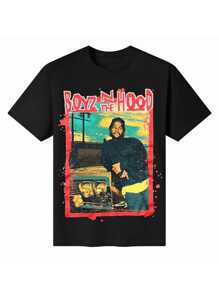 Camiseta Boyz N The Hood Darrin Doughboy Album Cover Logo Premium - Negro - Ver 1