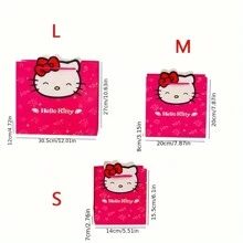 Sanrio 1set/3pcs/4pcs Sanrio Hello Kitty Gift Bag Paper Bag Creative Gift Bag Birthday Party Gift Bag Gift Box Packaging Bag