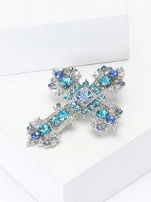 Trâm cài áo đính đá thời trang cho phụ nữ, trang phục, phụ kiện tiệc, quà tặng - Trâm chéo - Xem 4